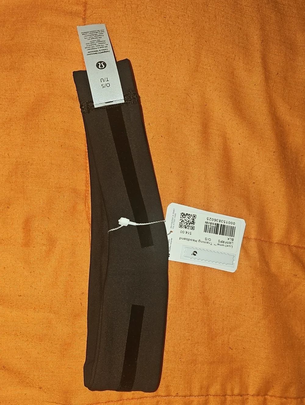 Lululemon LUXTREME Training Headband, One Size!! Black And Silver!